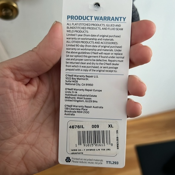 NWT O’Neill hybrid series slim fit shirt sz XL - Picture 3 of 5